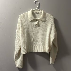 Neck Drop Shoulder Sweater